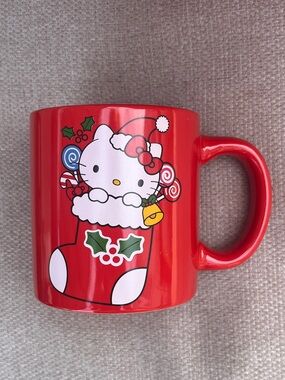 Sanrio Hello Kitty Holiday Christmas Mug Ceramic Red